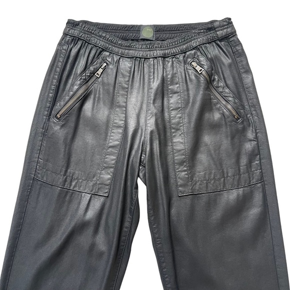 Revolve DWP Designer With Purpose Women’s Black Coated Wax Joggers Size Tencel - Picture 3 of 9